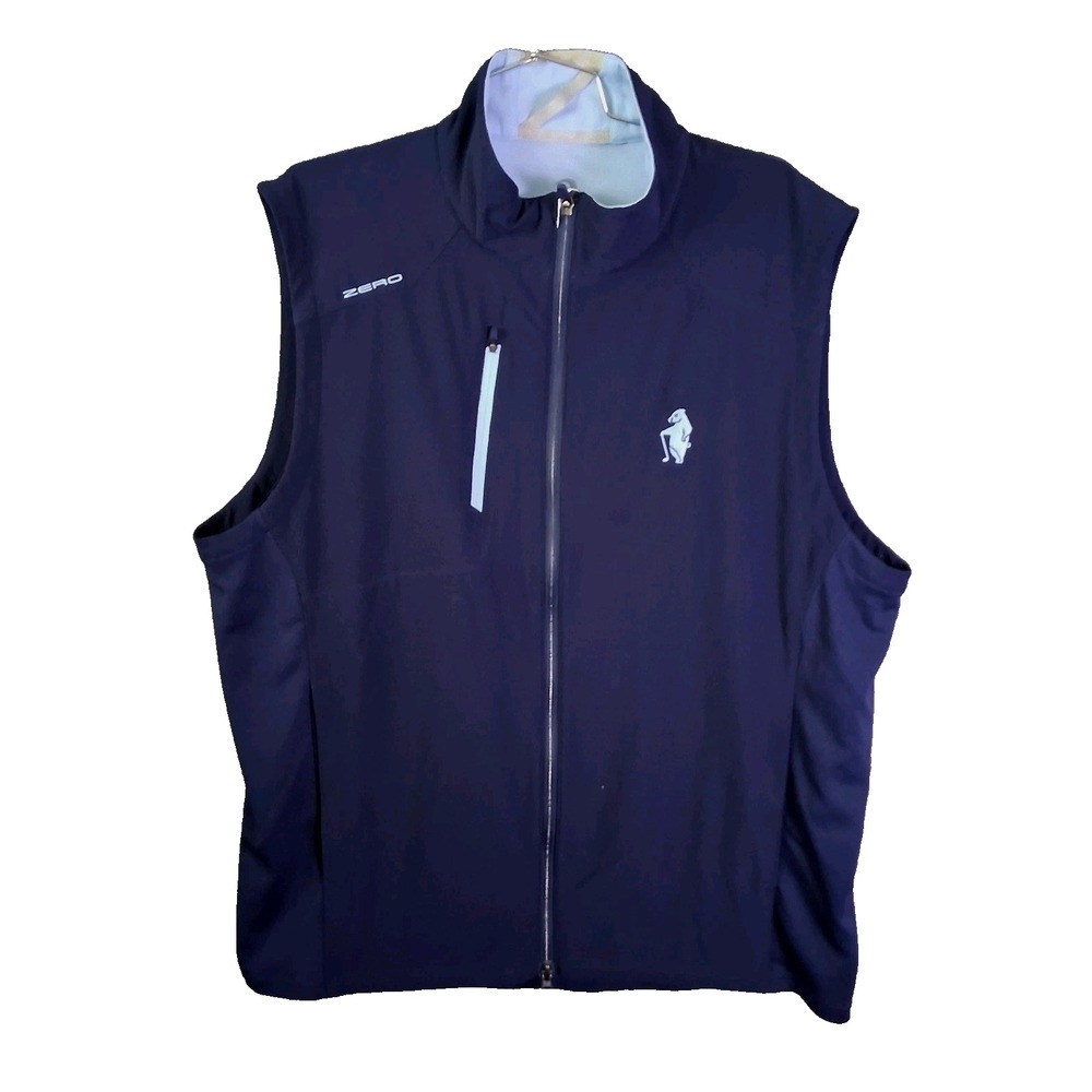 Zero Restriction Vest Jacket Men's XL Blue Stretch Softshell Full Zip Golf